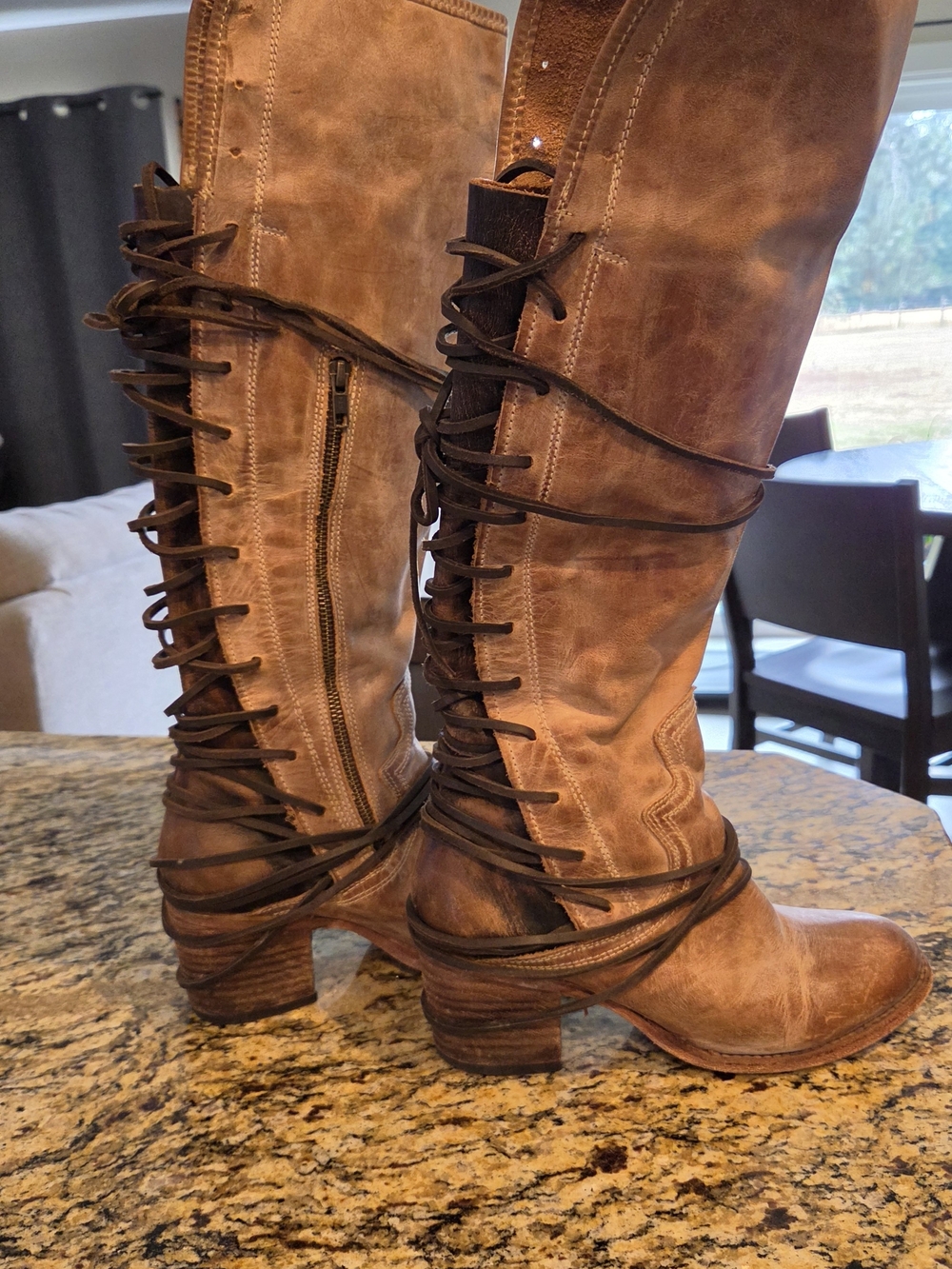 Freebird Coal Boots In Taupe, Size 10